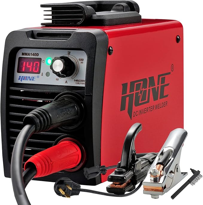 HONE Stick Welder, 110V/220V Actual 140Amp ARC Welder Machine, IGBT Inverter Digital Display LCD Welding Machines with Hot Start Arc Force Anti-Stick, High Efficiency for 1/16"-1/8" Welding Rod.