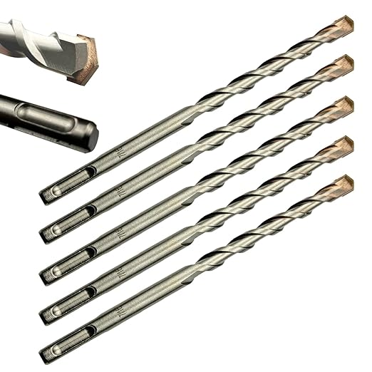 Direko 5-Piece 7/16 inch x 8 Inch SDS Plus Rotary Hammer Drill Bits Carbide Tipped Concert Drill Bits for Concrete, Brick, Cement Walls, Stone, Hammer Drill Bits for Concrete