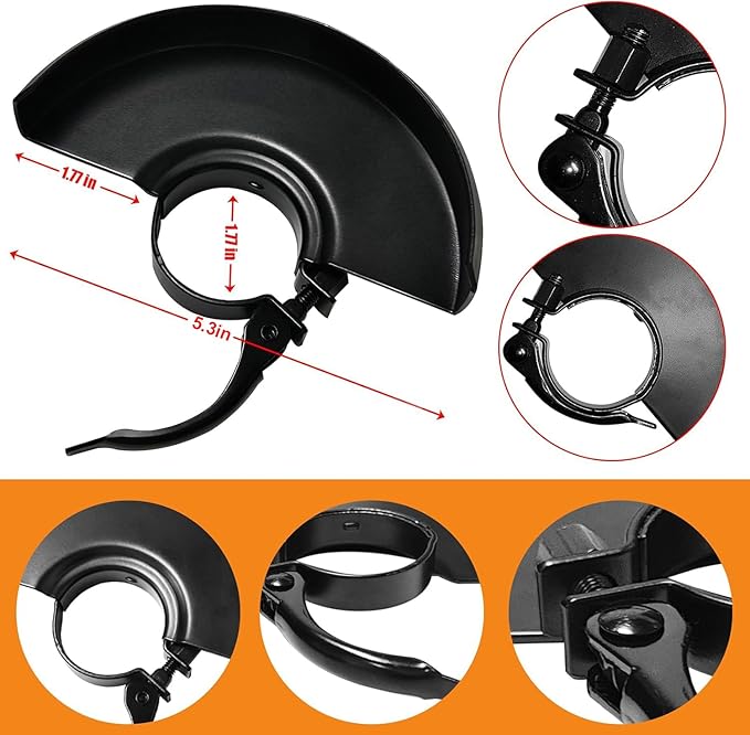 5.3" 135mm Grinder Guard for 5" 4-1/2 4"Compatible Dewalt Milwaukee Bosch Makita Ryobi Metabo Angle Grinders, for 125mm 115mm Angle Grinder Wheel Replacement Parts Angle Grinder Safety Guard