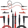 Silicone Multimeter Test Leads Kit, Banana Plug, Alligator Clips, Tester Hook Tip Test Clip for for Fluke Multimeter Electronic Clamp Meter Accessories