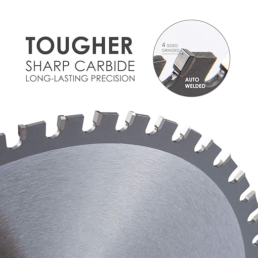 Luckyway 10 Inch 52 Teeth with 5/8 Inch Arbor Multi-Purpose TCT Circular Saw Blade for Cutting Wood, Aluminum and Non-Ferrous Metals