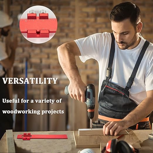 Woodworking Ruler Precision Pocket Rule: 12, 8, 6 Inch Metal Marking Ruler with 45° & 30° Slide Stop, Metric Inch Measuring Wood Working Scribing Measure Tools, Woodwork Adjustable Sliding Ruler