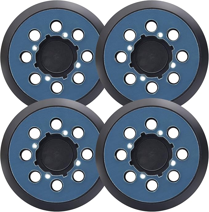 4 Pack 5 Inch 8 Hole Hook and Loop Replacement Sanding Pad for DeWalt DWE64233 & N329079 Compatible with DWE6423/6423K, DWE6421/6421K, DWE6421-B2, DWE6421-B3, DWE6421-BR, DCW210B