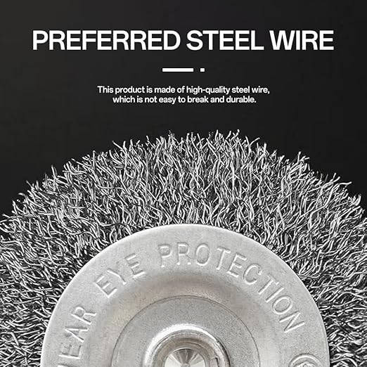 8 Pcs Wire Wheel Brush Set for Drill,Stainless Steel Wire Cup Wheel with 1/4 Inch Hex Shank for Rust Removal, Corrosion and Scrub Surfaces