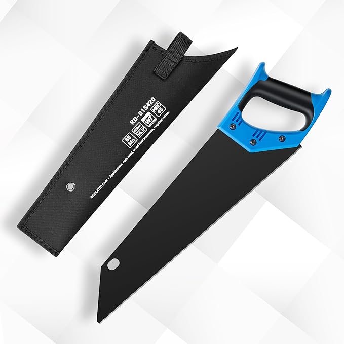 Insulation Hand Saw, 16 Inch Steel Blade Wavy Teeth Serrated Sharp Utility Tool, Insulation Saw for Cutting Wood Fiber Board, Foam, Mineral Wool, Styrofoam Rockwool