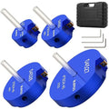 4PCS PVC Pipe Reamer Kit - SCH40 Aluminum Deburring Tool Kit (1" to 4") | Dual-Blade Technology | Deburring Tool for PVC & ABS Pipes | Fits Standard 1/2" Drills
