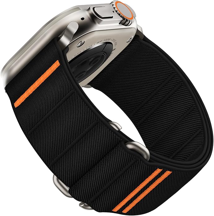 Suitisbest Sport Bands Compatible with Apple Watch Ultra Band 49mm 46mm 45mm 44mm 42mm 38mm 40mm 41mm Men Women, Stretchy Nylon Sport Loop Strap with S-Hook for iWatch Series 10 Ultra SE 9 8 7 6 5 4 3