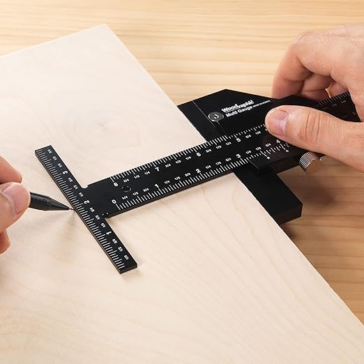 Scriber Gauge 150mm – Metric Marking Tool, CNC Measuring Rule, Layout Gauge, Thickness Checker for Precision Woodworking, Cabinet Making, Framing, Joinery (New Version)