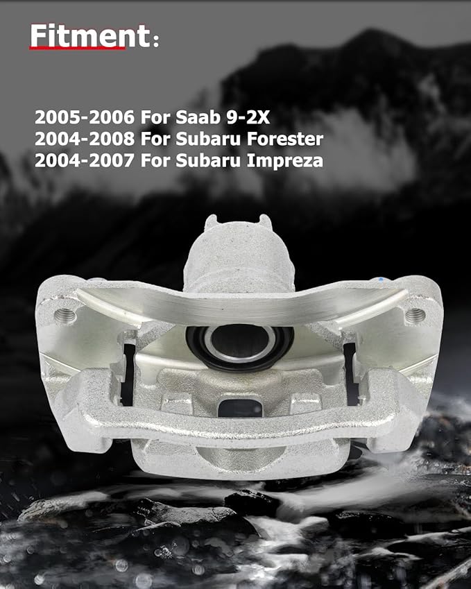 cciyu Rear Left & Right Brake Calipers Assembly w/Bracket 19-B2067A 19-B2066A For Saab For 9-2X 2005-2006,For Subaru For Forester 2004-2008,For Subaru For Impreza 2004-2007