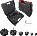 04529 for PPRK6 Plastic Pipe Fitting Reamer,PVC Pipe Reamer Kit Contains 3/4",1",1-1/2",2",3",4" Aluminum Head. PVC Socket Saver Fit into Standard 1/2" Drill for CPVC, PPR or ABS