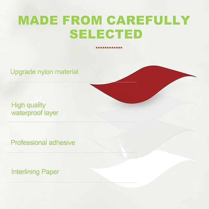 4x78in Nylon Repair Tape，Tent Repair Kit，Self Adhesive Waterproof Fabric Repair Tape for Tent, Umbrella, Sleeping Bag, Down Jackets,Knapsack.（Red）