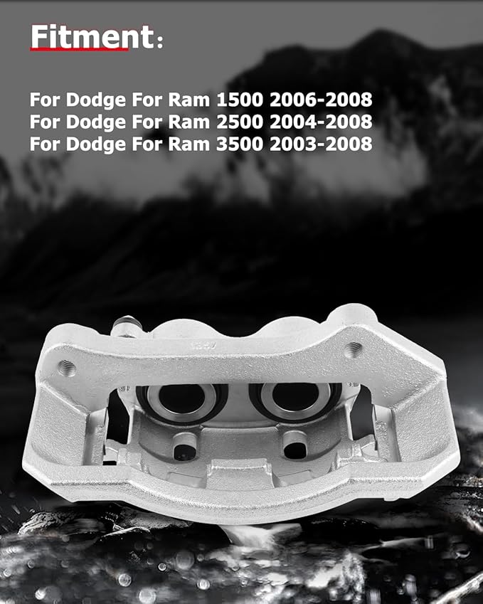 cciyu Front & Rear Brake Calipers Assembly w/Bracket 18-B4891 18-B4890 18-B4895 18-B4894 For Dodge For Ram 1500 2006-2008,For Dodge For Ram 2500 2004-2008,For Dodge For Ram 3500 2003-2008