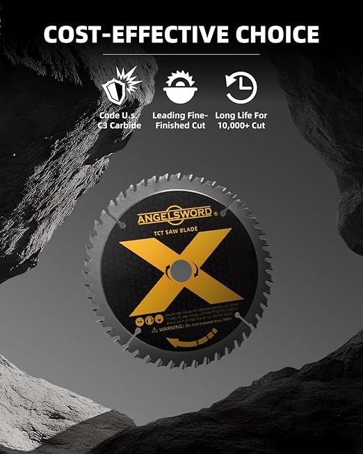ANGELSWORD 4-1/2 Inch Circular Saw Blade, 7/8" Arbor Used on Angle Grinder, 24T for Framing&40T for Ripping, Cross Wood Cutting, 4 Pack, with 3/8"&5/8" Bushing