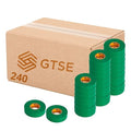 GTSE Green Electrical Tape, 240 Rolls Bulk Box – Waterproof, Industrial Grade Vinyl, 3/4 in x 66ft– Strong Self-Adhesive PVC Electric Tape for Wire Insulation, 7 Mil, 600V – UL/CSA Listed