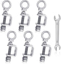 6-Pack Small C Clamps – 304 Stainless Steel Beam Clamps with M8 Screw Ring | Adjustable, Rust-Resistant I Beam Clamps for Ring Beams, Welding, Woodworking, Plants & Desk Use. Wide Jaw Openings (30MM)