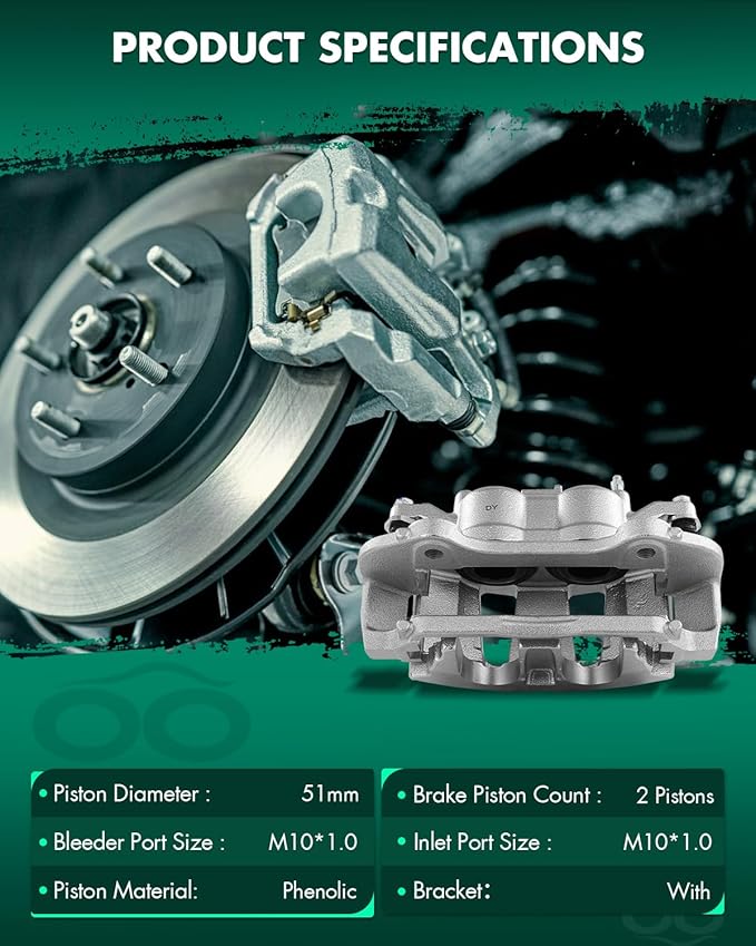SCITOO 18B5403 Front Right Disc Brake Caliper Assembly w/Bracket For Chrysler For Town & Country,For Dodge For Grand Caravan,For Ram For C/V,For Volkswagen For Routan