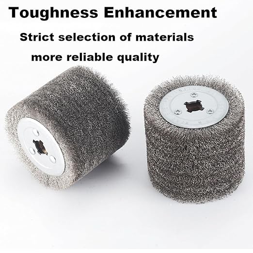 Surface Conditioning Tool Drum 4.7" x 4" Stainless Steel Wire Brush Drum (0.29mm Wire) Abrasive Wire Wheel for Metal Surface Polishing Grinding Removing