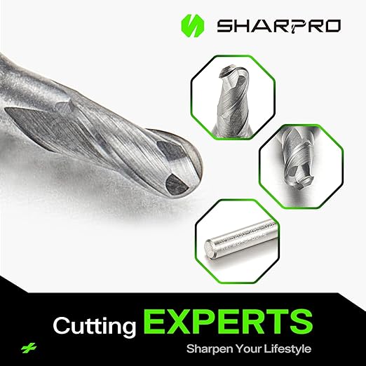 Carbide Ball Nose End Mill 2 Flute 4mm SHK. 2.5mm Cutting Dia. 3D Carving, High-Speed and Deep Cutting, AlCrN Coated, Apply for Alloy Steel, Stainless Steel and Various Cast Iron.