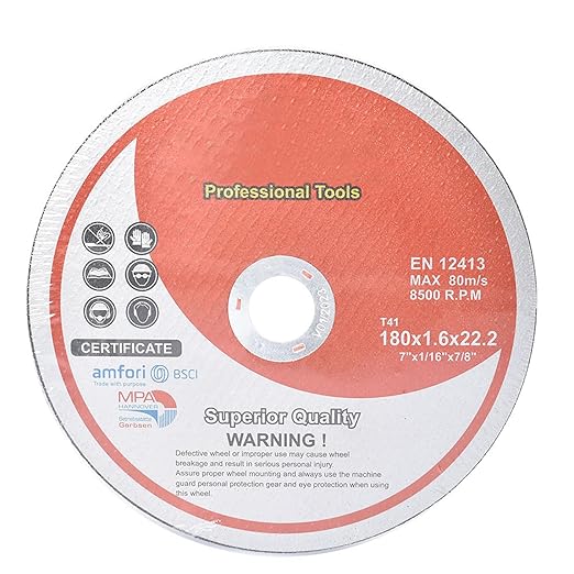 findmall 100 Pack 7" x1/16 x7/8" Cut-Off Wheel - Metal & Stainless Steel Cutting Discs