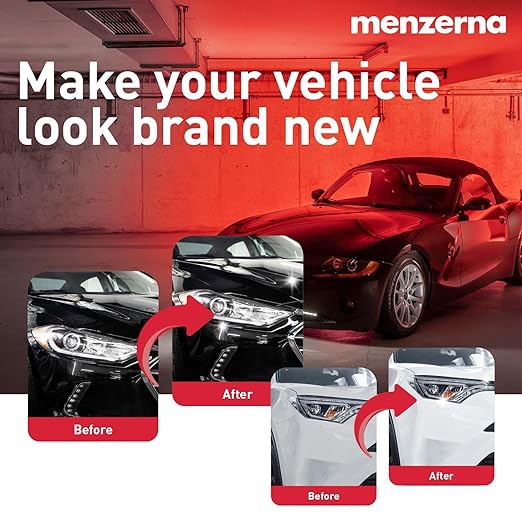 menzerna 3in1 Polishing Set – One-Step Polish + Drill Machine Adapter + Medium Cut Pad | Polish Your Car with a Cordless Drill