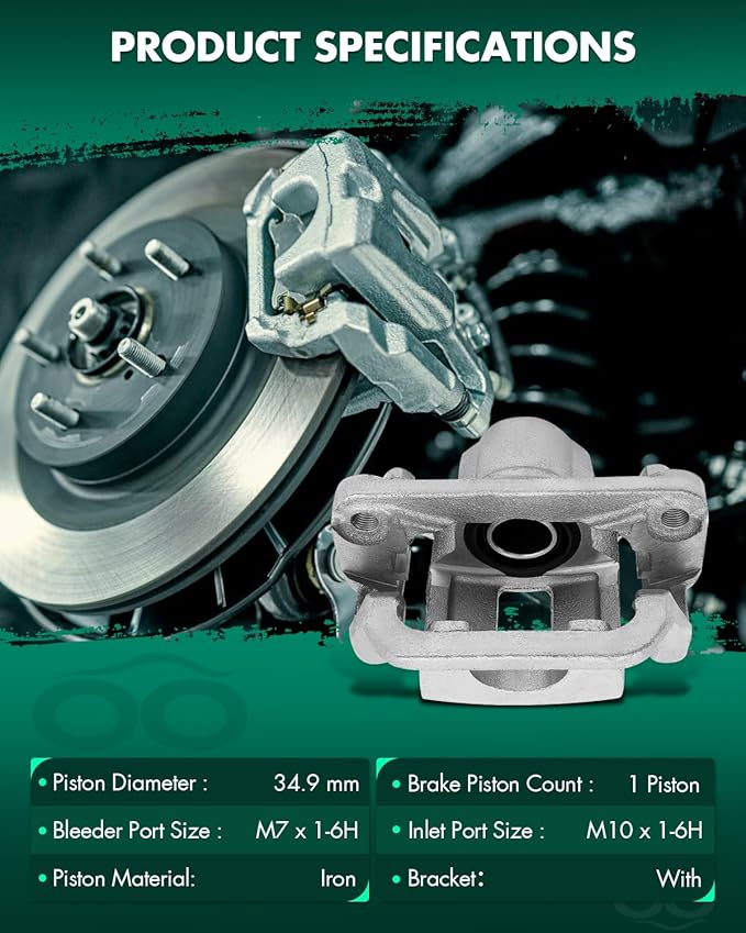 SCITOO Rear Left Brake Caliper With Bracket 19B3437 Compatible For Nissan Rogue 2008-2013 For Nissan Rogue Select 2014-2015
