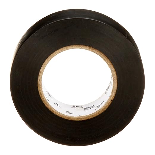 3M Temflex Multi-Purpose Vinyl Electrical Tape 165, Black, 3/4 in x 60 ft (19 mm x 18 m), 10 Roll Pack