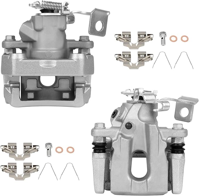 SCITOO Rear Left+Right Brake Calipers With Bracket 19B6287 19B6286 Compatible For Toyota Prius 2010-2015 For Toyota Prius Plug-In 2012-2015