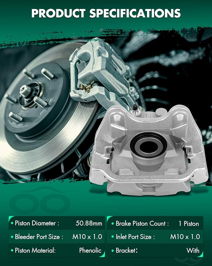 SCITOO 18-B5030 18-B5031 Disc Brake Calipers Assembly with Bracket Fit For Cadillac 2007 2008 2009 2010 2011 2012 2013 2014 2015 2016 2017 2018,For Chevrolet 2007-2018,For GMC 2007-2018