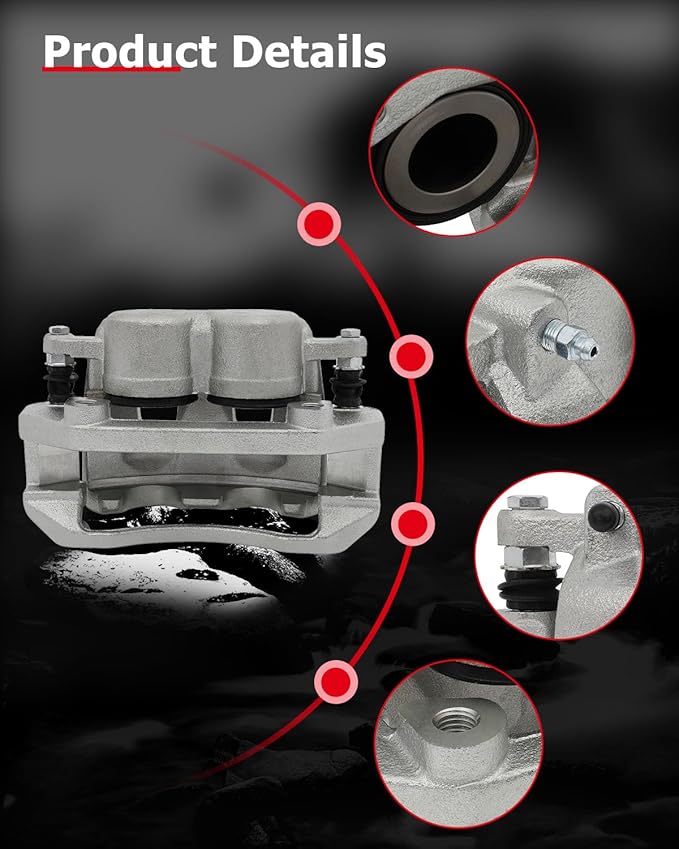 cciyu Front Brake Caliper w/Bracket 18B5055 For Chrysler For Aspen,For Dodge For Durango(Only Fit Front Right); For Dodge For Dakota/For Ram 1500,For Ram For 1500/For 1500 Classic(Only Fit Front Left)