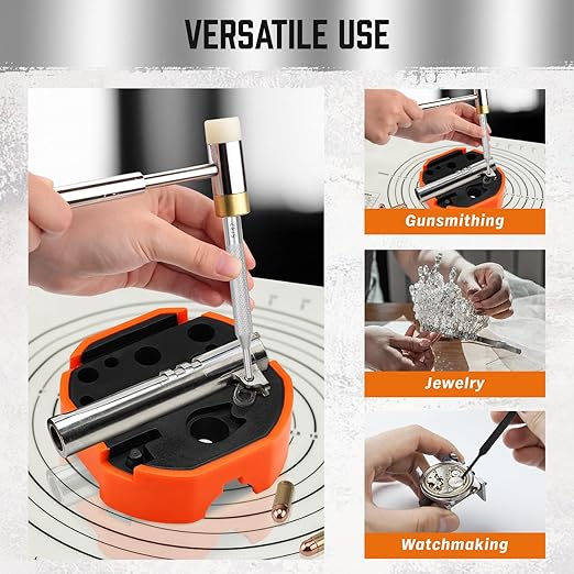 HORUSDY 22-Piece Durable Punch and Hammer Set, Steel Roll Pin Punch Set, Punch Tool Kit with Replaceable Face Hammer for Maintenance, with Organizer Storage Box