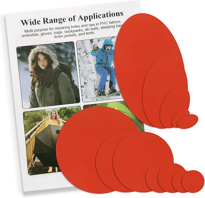 Down Jacket Repair Patches - Highly Effective Repair of Nylon Fabric, Waterproof Self-Adhesive Repair Patch for Down Jackets, Tents, Raincoats, Outdoor Equipment