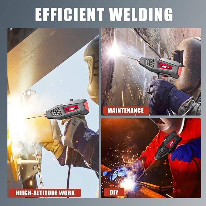 AWT Welding Machine Handheld 90Amp,ARC Welder/Lift TIG 110V Hand Held Welder Machine,Digital Display IGBT Inverter Welder Portable MMA Welder Machine,Welding Tool Set and Toolbox,Ideal for Home DIY
