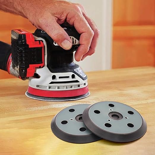 5 Inch Sander Replacement Pad 2 Pack, Competiable with Porter Cable 333 334 Random Orbit Sander, 5 Holes Hook and Loop Sanding Pad