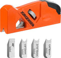 JORGENSEN Chamfer Plane, Edge Corner Plane with 4 Cutter Heads, Storage Space - Hand Plane for Woodworking, Carpenter Woodworking Tools for Edge Trimming of Wood, Edge Corner Flattening