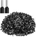 XHF 1000 PCS AWG 22/0.5mm² Wire Ferrules Insulated Copper Crimp Connectors, Crimp Pin Cord End Terminals Black
