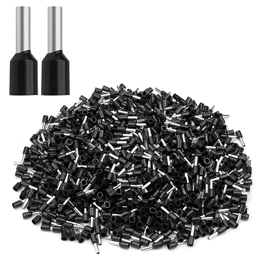 XHF 1000 PCS AWG 18/1.0mm² Wire Ferrules Insulated Copper Crimp Connectors, Crimp Pin Cord End Terminals Black
