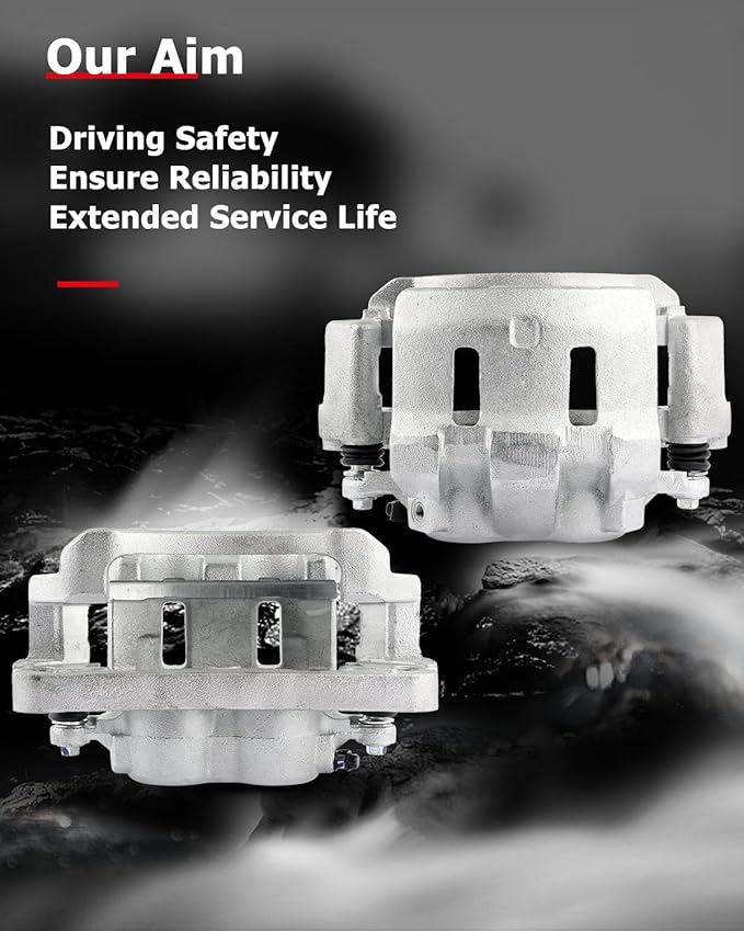 cciyu 18-B4791 18-B4790 Front Left & Right Brake Calipers Assembly w/Bracket For Ford For Excursion 2000-2005,For Ford For F-250 Super Duty 1999-2004,For Ford For F-350 Super Duty 1999-2004