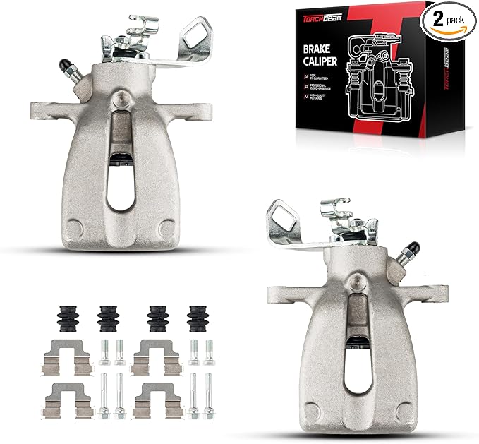 Torchbeam Rear Brake Calipers Set for Mini 2008-2014 Cooper 1.6T, Mini 2008-2015 Cooper 1.6L, Mini 2007 Cooper, Rear Left and Rear Right Calipers Replace # 193318+193319
