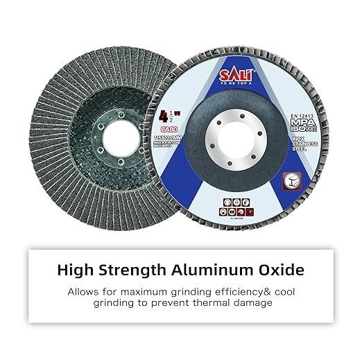 Sali 24 Pack Flap Disc 80 Grit 4.5" x 7/8-Inch Sanding Disc Bevel Type #29 Premium and Industrial Grade Angle Grinder Grinding Wheel High Performance Edge Grinding