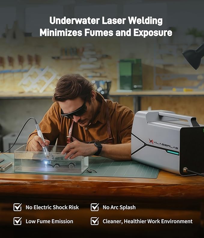 X1pro 700W Laser Welding Machine – 6-in-1 Fiber Laser Welder for Welding, Cutting, Cleaning, Rust Removal, Underwater Welding & CNC Retrofit – Equipped with Auto Wire Feeder and Helmet