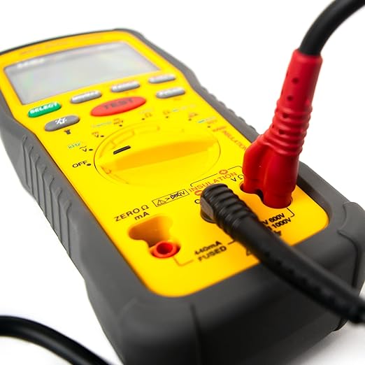UEi IRT807 Insulation Resistance Tester 1000V AC/DC, Advanced Megohmmeter Measures Insulation Resistance Up to 2GΩ, Voltage Testing Up to 1000V