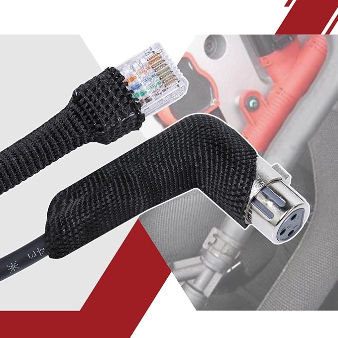 2 in 1 Heat Shrink Braided Sleeving 1-3/8 inch Cloth Wiring Harness Loom Abrasion Resistant Sleeve for Protection Cable/Sheath (34mm ID-29ft)