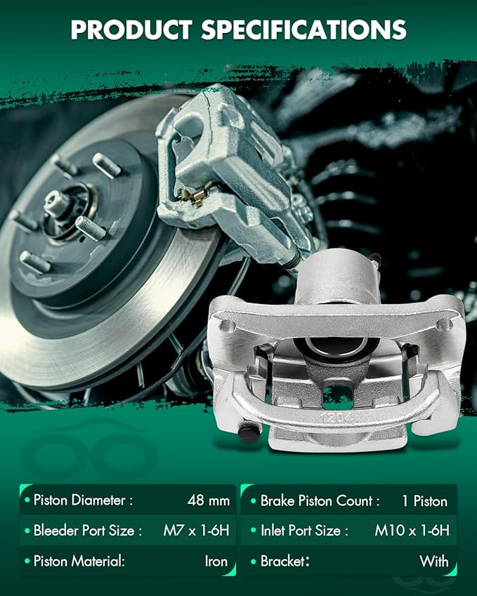 SCITOO Rear Left Brake Caliper With Bracket 19B3277 Compatible For Toyota Sequoia 2008-2017 For Toyota Tundra 2007-2017