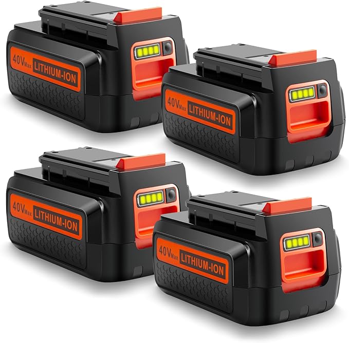 ARyee 3.0Ah 40V LBX2040 Replace for Black and Decker 40V Battery LBXR36 LBXR2036 LST540 LCS1240 LBX1540 LST136W Cordless Power Tool Lithium Battery, 4-Pack