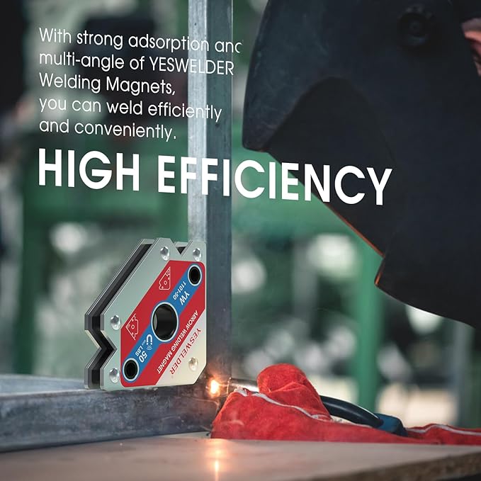 YESWELDER 25 LB & 50LB & 75 LB Welding Magnet 6 Pieces of Magnetic Welding Holder 25 LBS/ 50 LBs 75 LBs Holding Power Welding Accessories