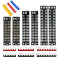 6 Sets Terminal Blocks, 6Pcs 8/10/12 Positions 600V 15A Dual Row Screw Terminal Strip Block + 6Pcs Pre-Insulated Terminals Barrier Strip + 60Pcs Insulated Fork Wire Connector…
