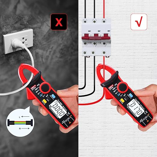 UNI-T UT210e Digital Clamp Meter AC DC Amp Meter Clamp Multimeter True RMS 2000 Counts Voltmeter Continuity Tester Capacitor HVAC Tool Multi Tester