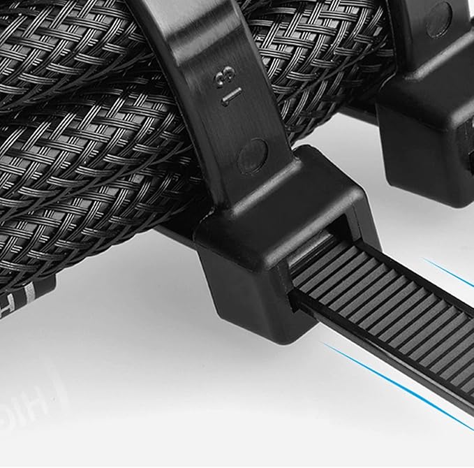 URBEST 100 Pcs Self Locking Wire Cable Zip, Tie Fasten Wrap 6 Inch Nylon Zip Tie (100, Black)