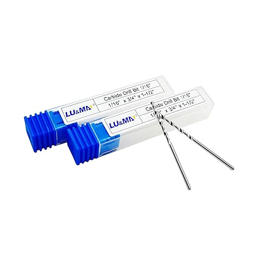 1/16" Solid Carbide Jobber Drill Bits with Straight Shank and 118° Point Angle, Made from Tungsten Carbide Material,2-Piece