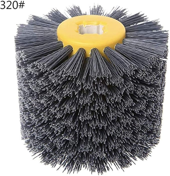 SIGNI Abrasive Nylon Drawing Wheel Drum Burnishing Polishing Brush for wooden furniture floor polishing 120X100mm 320 Grit 1pack